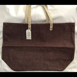 Mud Pie Solid Jute Tote